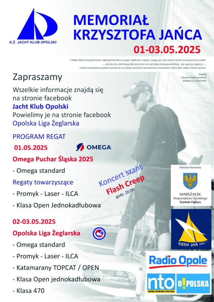 jacht klub opolski - memoriał krzysztofa Jańca regaty o puchar śląska w klasie omega